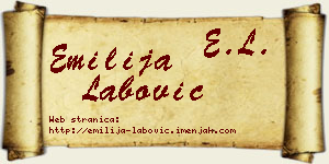 Emilija Labović vizit kartica